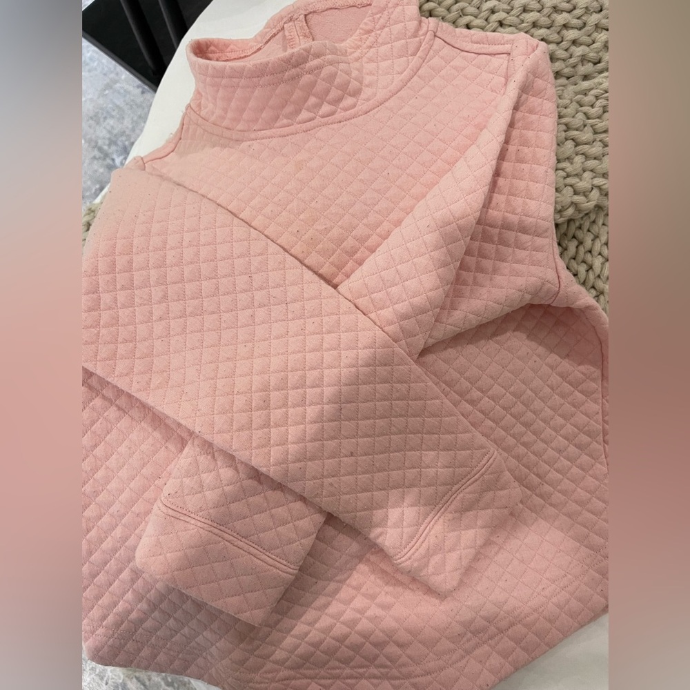 Classic Prep Pink Quilted Sweatshirt